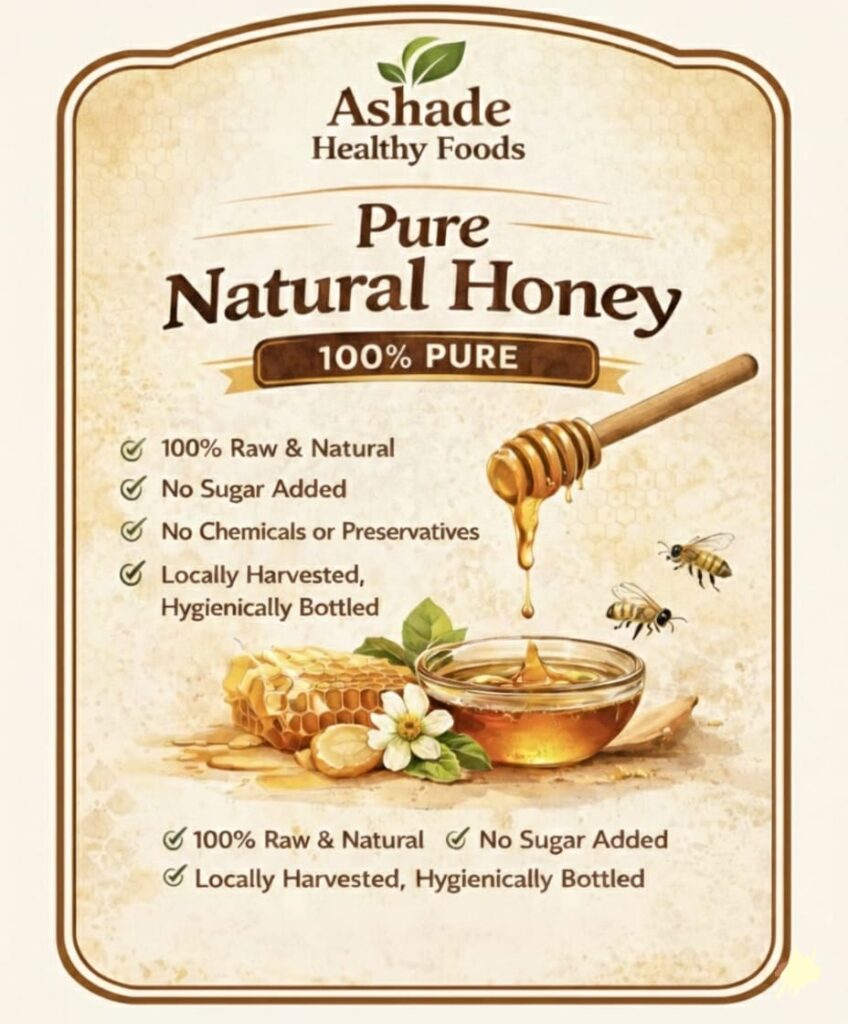 Pure Natural Honey Bottle